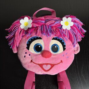 SESAME Place Street Abby Cadabby Face Plush Child Backpack Pink Sea World